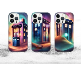 Doctor Who Phone Case Police box Cover for iPhone 15Pro, 14, 13, 12, 11, Google Pixel 8, 7A, 6A, Samsung Galaxy S24Ultra, S23fe, S22, A54, A