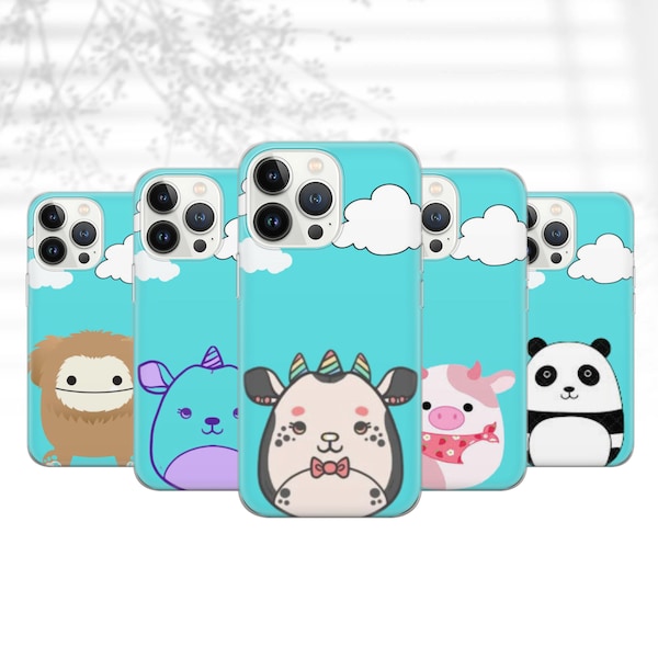 Squishmallow Phone Case SVG Avatar Cover fit for iPhone 15 Pro Max, 14 Plus, 13, 12, 11, XR, XS & Samsung S23, S22, A54, A53, Pixel 8, 7