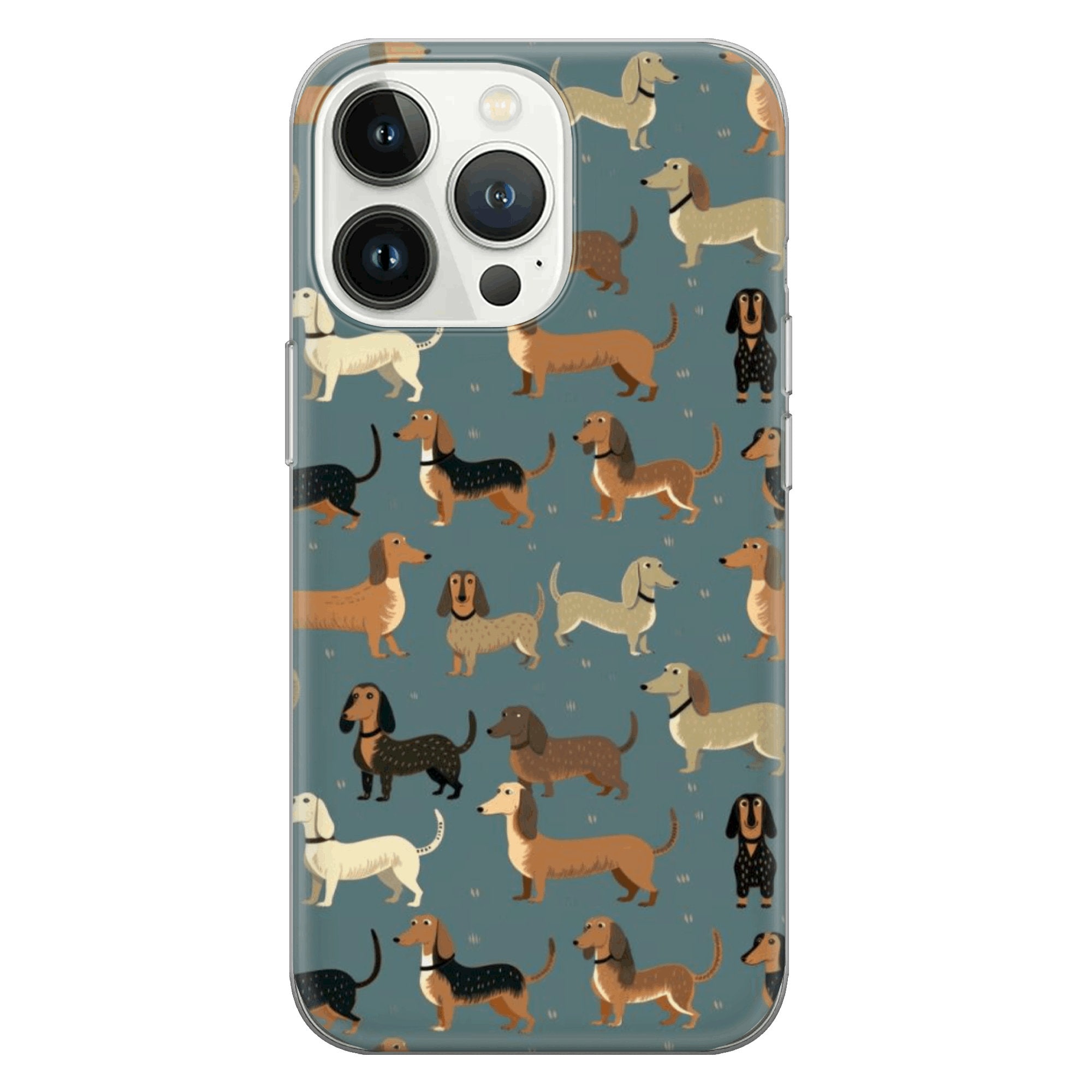 Sausage Dog Phone Case Cute Dachshund Cover Fit for iPhone 15 Pro Max