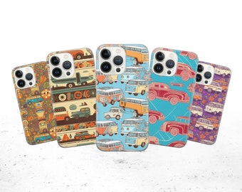 VW Gobelin Handyhülle Hippie Trippy Cover passend für iPhone 15 Pro Max, 14 Plus, 13, 12, 11, XR, XS & Samsung S23, S22, A54, A53, Pixel 8, 7