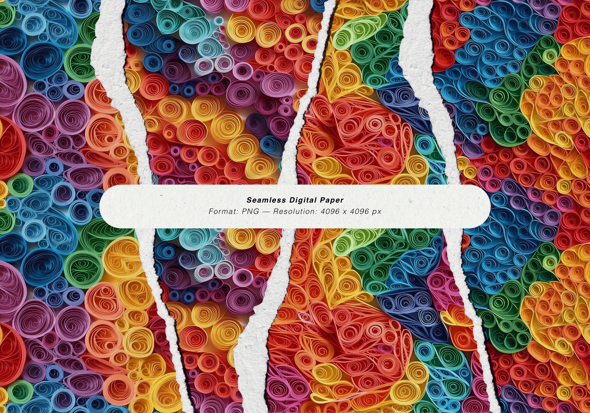 Rainbow Paper Quilling Background Rainbow Background Paper Quilling