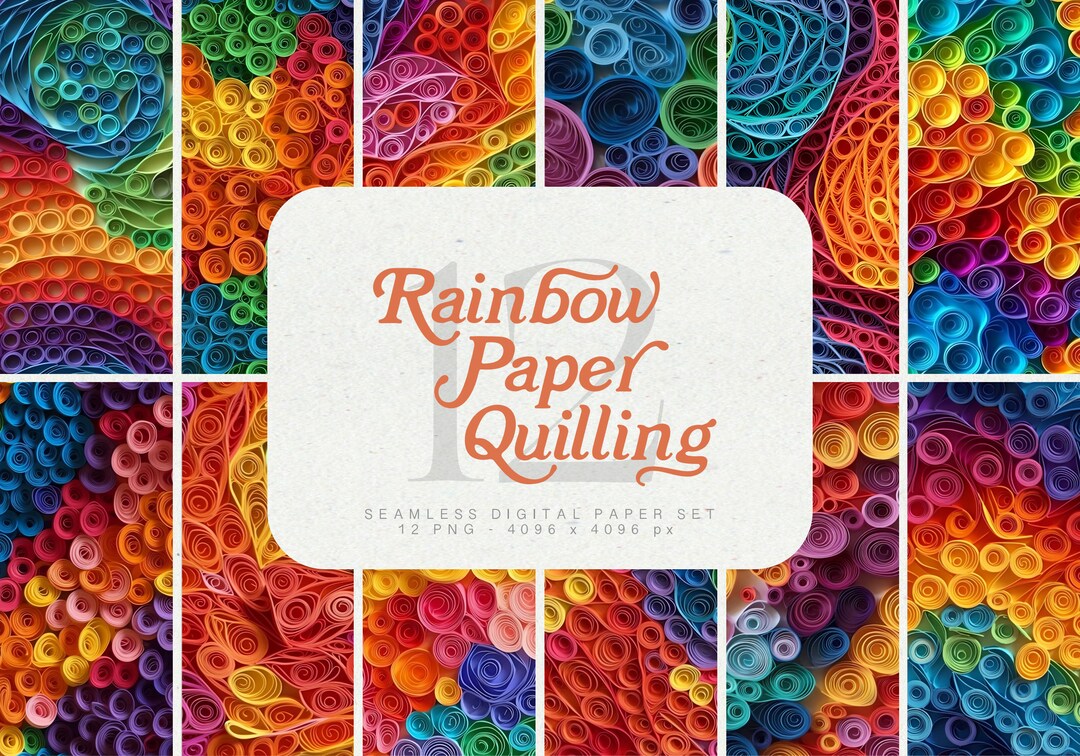 Rainbow Paper Quilling Background Rainbow Background Paper Quilling