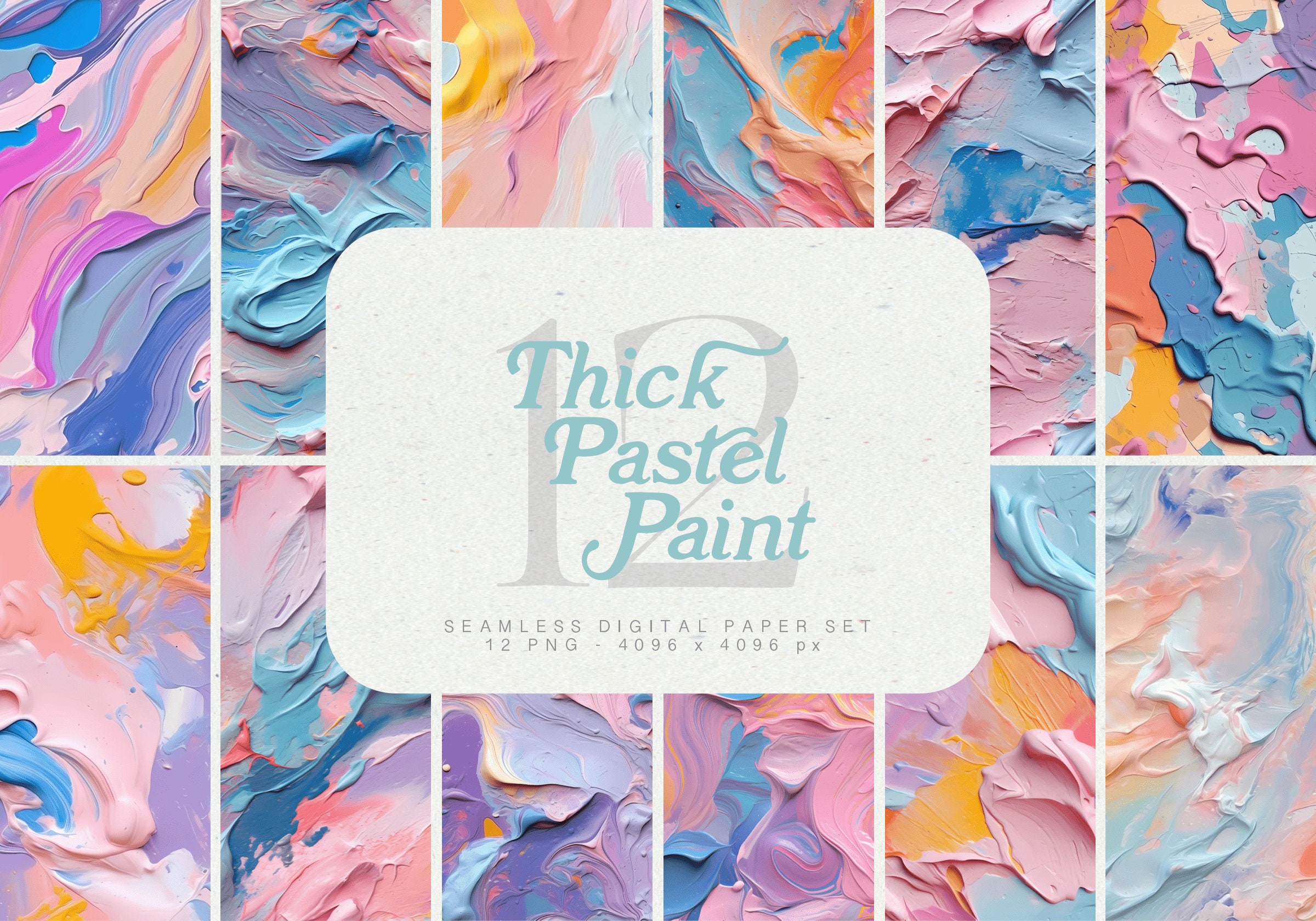 Thick Pastel Paint Background Thick Paint Texture Pastel Digital Paper  Pastel Background Pastel Wallpaper Pastel Invitation Pastel Scrapbook 