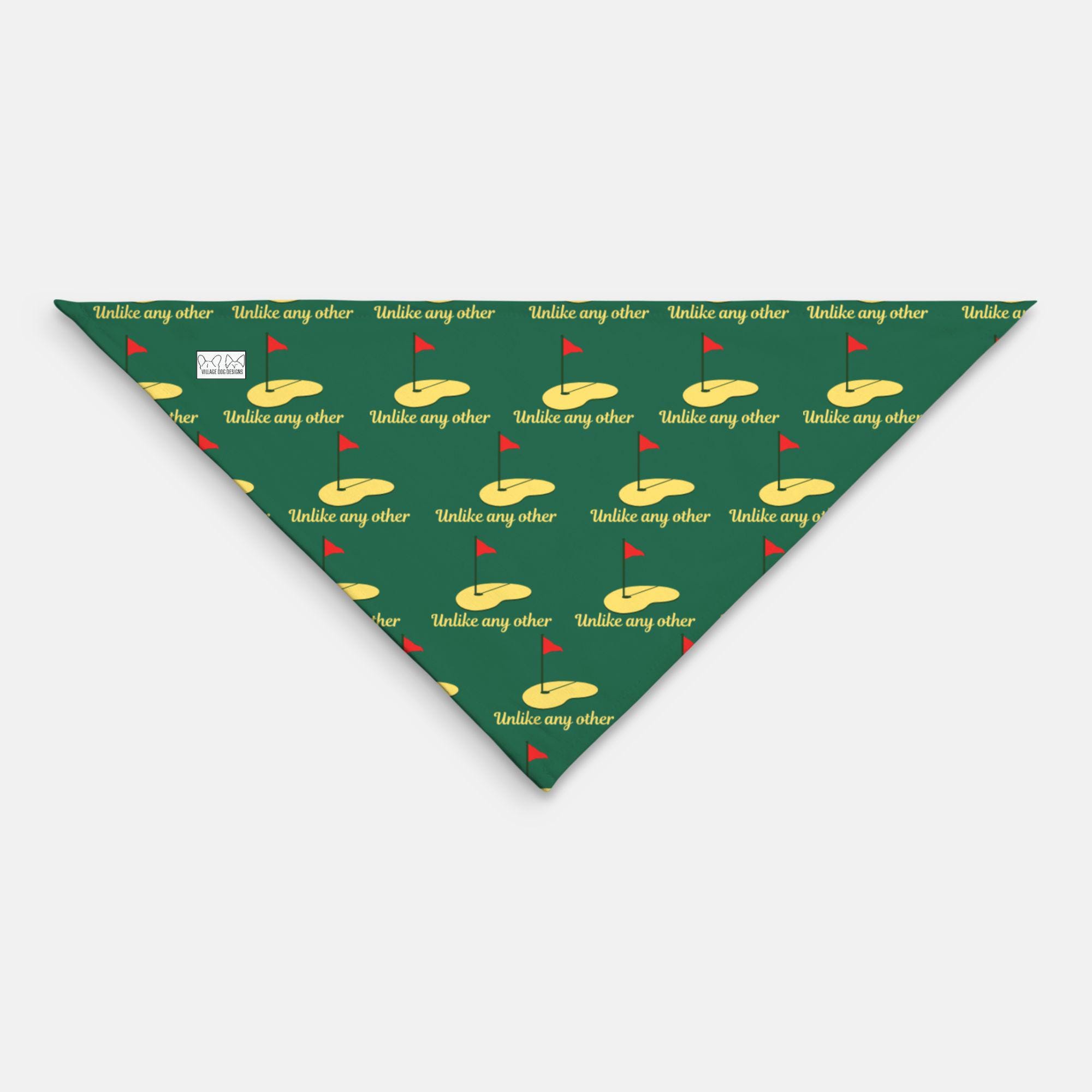 Unlike Any Other Dog Bandana, Masters Golf Dog Bandana, Green Dog Scarf