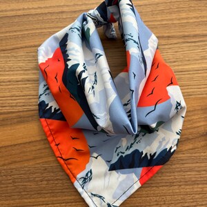 Mountain Bandana Sun Scarf Snow Capped Mountains Bandana for Hiker