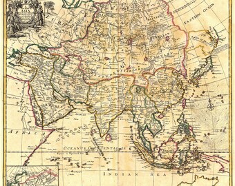 Map of Asia 1721 High Resolution Digital Download