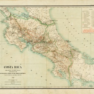Mapa de Costa Rica 1903 Descarga Digital de Alta Resolución