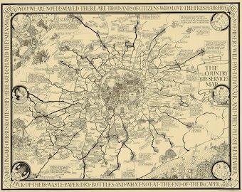 Map of London 1928 High Resolution Digital Download
