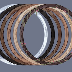 D&D Token Borders - Wood // Digital Token / Token Frame / Foundry VTT / Roll20