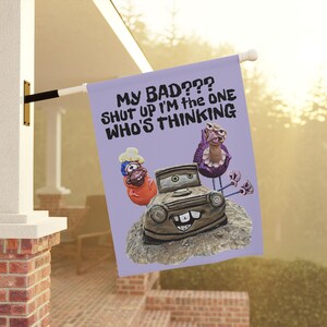 My bad clay cartooned pictures parking sign frenzied birds crazy sculpted car wacky flag bad drivers guest warning space handmade designs