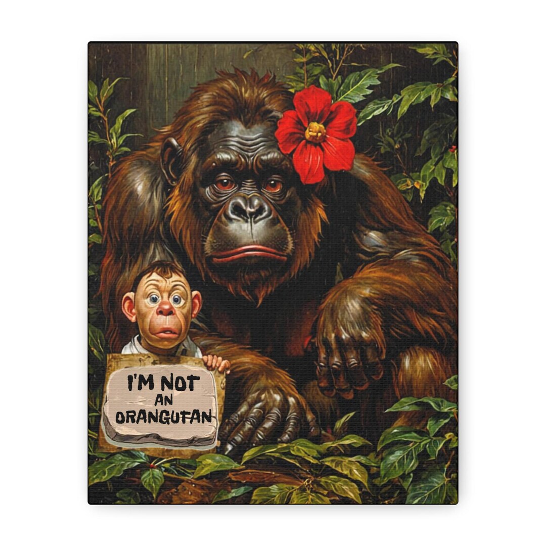I Am Not an Orangutan Monkey Face Different Picture, Office Gag Gift ...