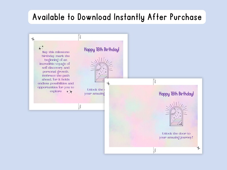 Printable 18th Birthday Card Instant Download Cute Birthday Card - Etsy