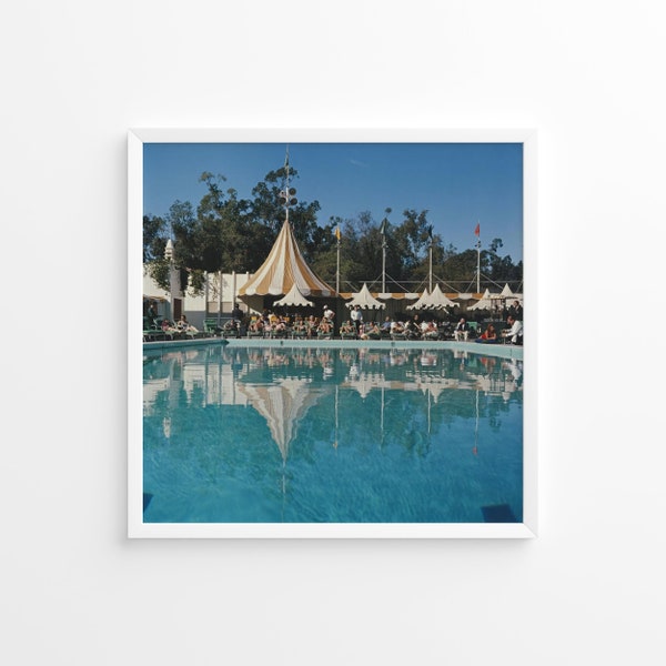 Slim Aarons Poolside Reflections, Beverly Hills Hotel Print Poster, Vintage Print, Photography Prints, High Society Photo Print,