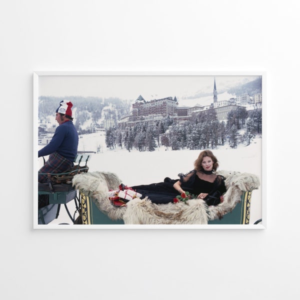 Slim Aarons Opera Singer In St Moritz Print Poster, Vintage Print, Photography Prints, High Society Photo Print, Museum Quality Photo Print