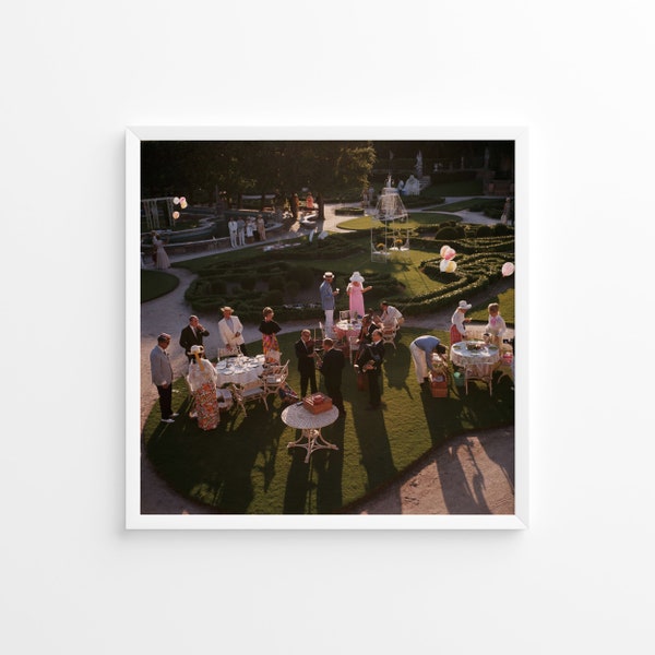 Slim Aarons Garden Party Print Poster, Vintage Print, Photography Prints, High Society Photo Print, Museum Quality Photo Print