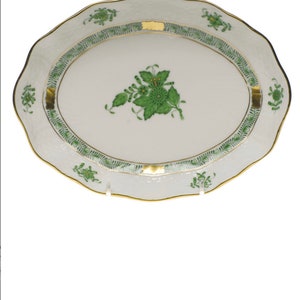 Herend Hungary green Chinese bouquet dish