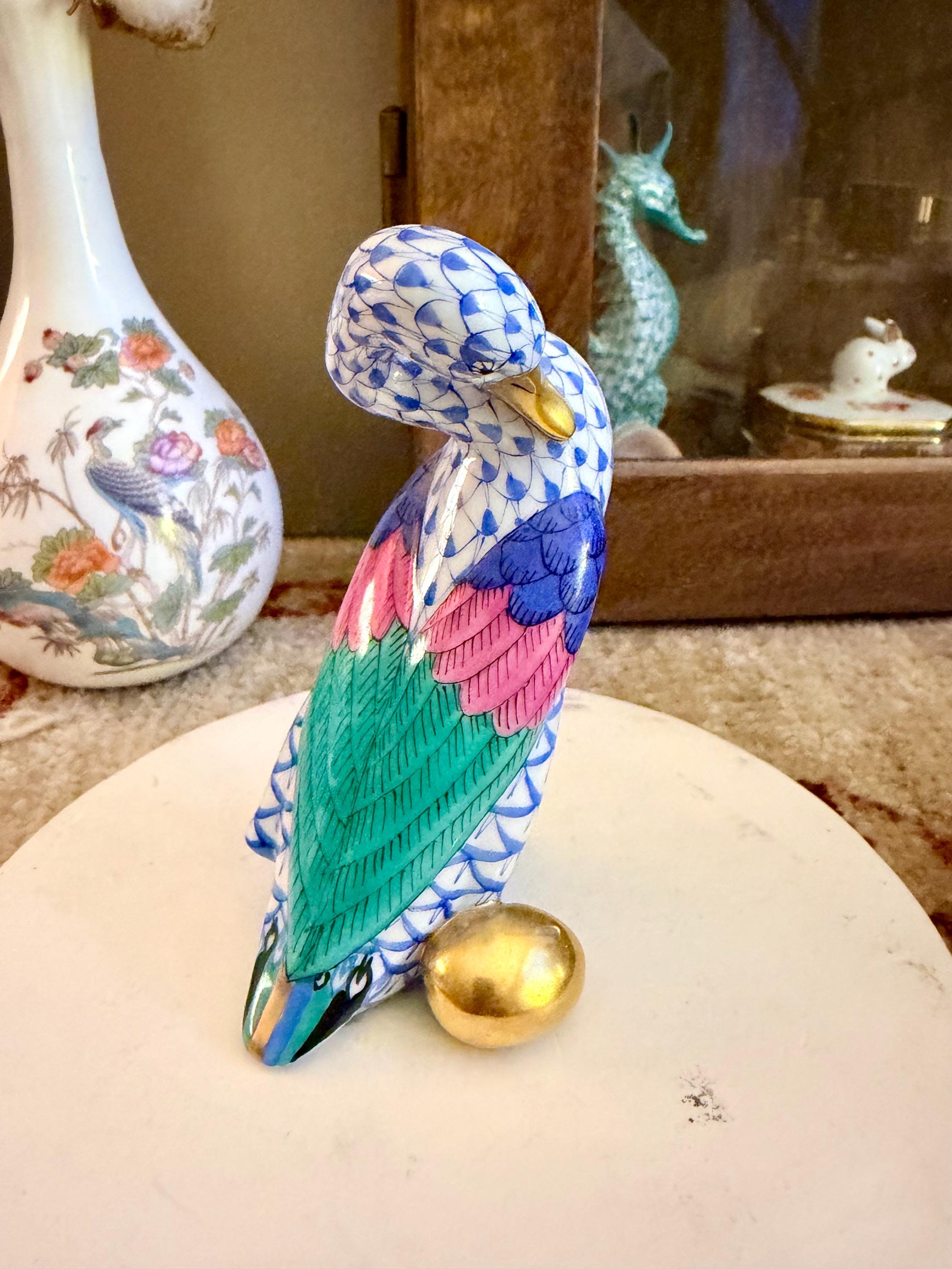 Herend Bird Figurines Blue - Etsy
