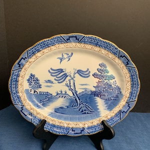 Vintage Booths Real Old Willow Large Oval Platter