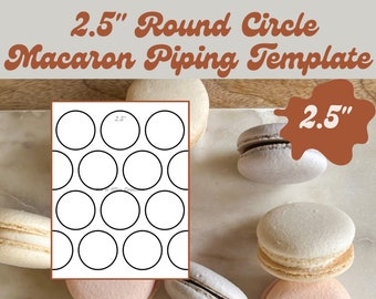 2.5" Runde Kreis Macaron Vorlage | 2.5" Macaron Paspel Vorlage | Macaron Paspelschablone