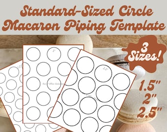 Runde Macaron-Piping-Vorlage in Standardgröße | Macaron Piping Vorlage | Rund | Kreis | Macarons | Macaron-Paspel | Digitaler Download