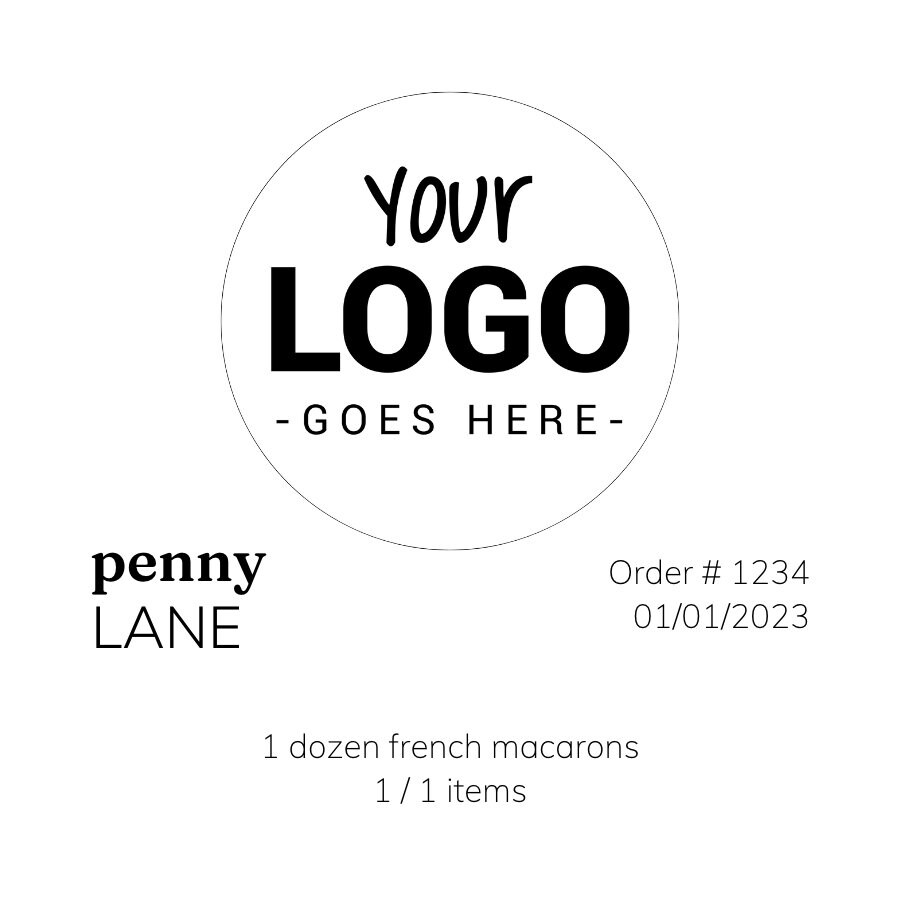 Home Baked Goods Label, Client Name Label Template Canva, Order Number ...