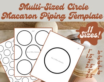 Alle Größen Runde Macaron Paspel Vorlage | Macaron Paspel Vorlage | Rund | Kreis | Macarons | Macaron Paspel | Digitaler Download