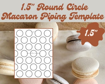 1,5 "Runde Kreis Macaron Vorlage | 1,5" Macaron Paspel Vorlage | Macaron Paspelschablone