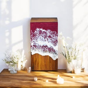 Handmade Wooden Cremation Urn for Human Ashes | Personalized Memorial Urn Box | Adult Ashes Urn with Engraving | Funeral Keepsake