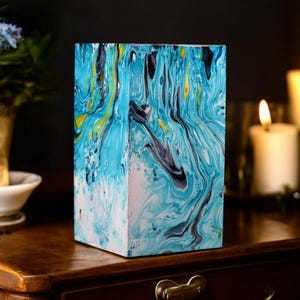Handmade Wooden Cremation Urn | Custom Engraved Memorial Box for Human or Pet Ashes | Rustic Keepsake Urn for Loved Ones