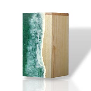Ocean Wave Resin Cremation Urn – Rosewood Urns for Human Ashes – Unique Memorial Keepsake Urns - Custom/Personalized Urns - Ashes Box - Urn