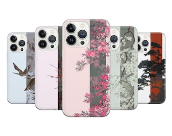 Japanese Style Phone Case Aesthetic Art Cover for iPhone 17 Pro Max, 16e, 15, 14, 13 & Samsung S26 Ultra, S25 FE, A57, A56, Pixel 10, 9A