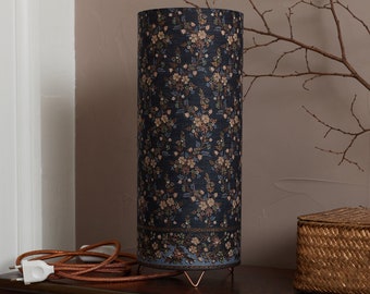 Liberty style floral fabric foot tube lamp