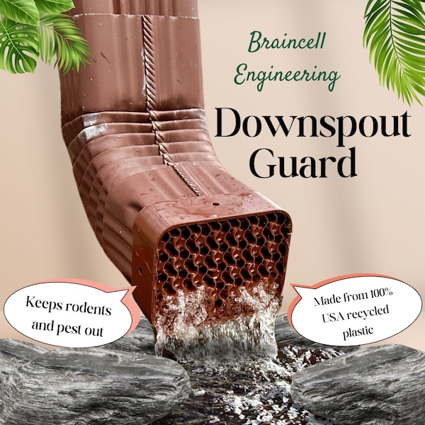 Downspout Drain Guard for Rodents & Pests