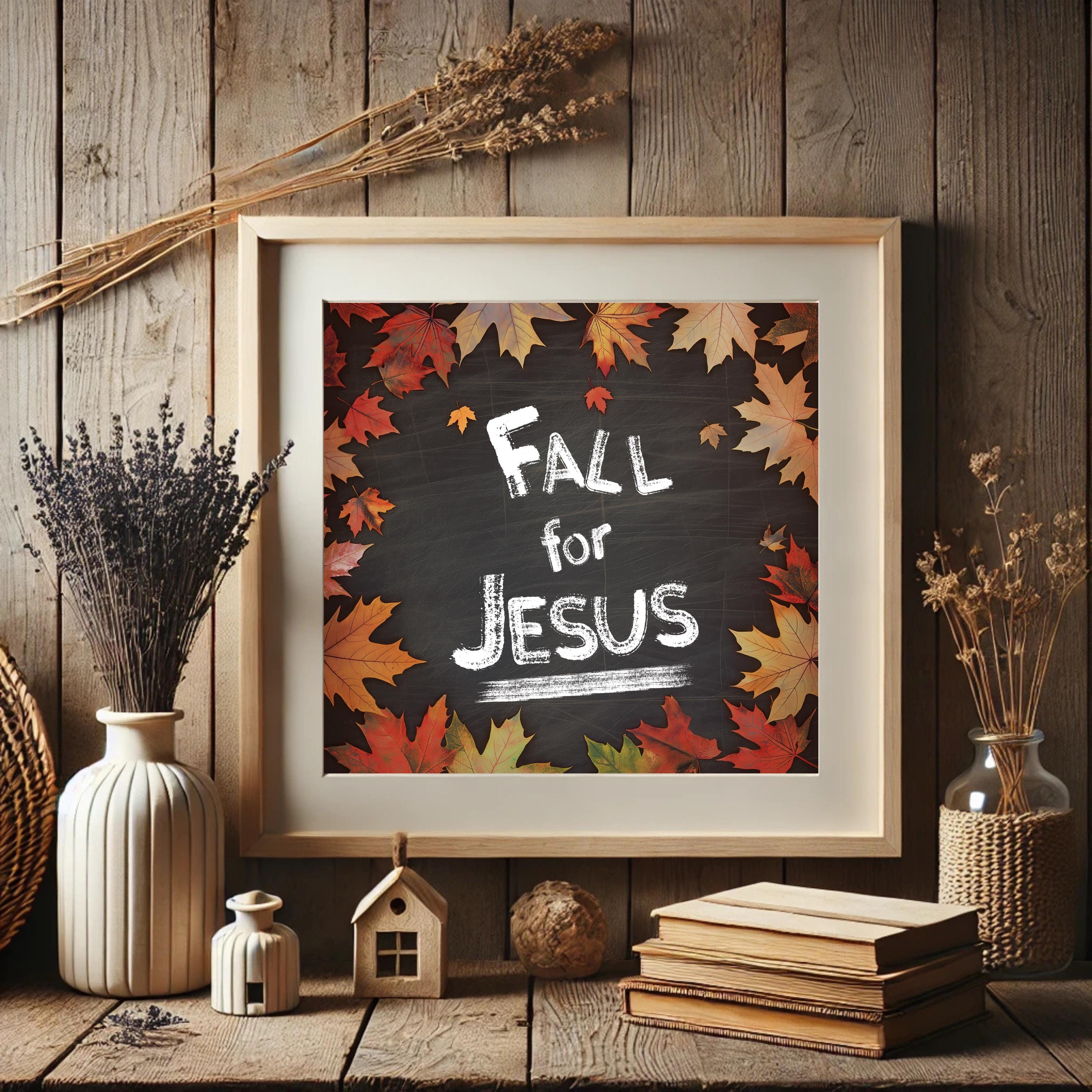 Fall for Jesus Chalkboard Fall-themed Digital Download Print ...