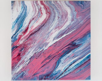 Abstrakte Malerei Fluid Art Pouring 30x30