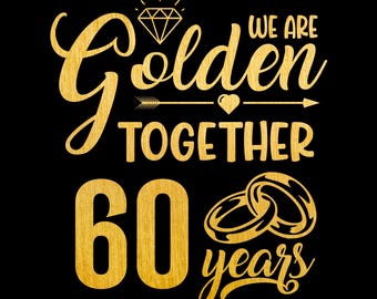 Diamond 60 Years SVG, 60th Wedding Anniversary Svg, Married 60 Years Ago 60th Wedding Anniversary Gift, Sublimation PNG, Cricut, Cutting