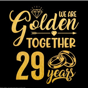 29 años juntos SVG, 29 aniversario SVG, casados hace 29 años, regalo del 29 aniversario de bodas, sublimación PNG, Cricut, corte