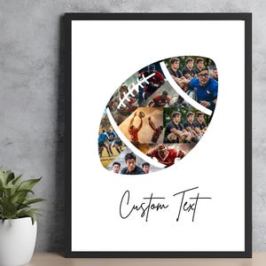 Collage fotografico sportivo di rugby, collage fotografico di rugby, regali personalizzati di rugby, regalo fotografico sportivo, regalo per giocatore, regalo per allenatore