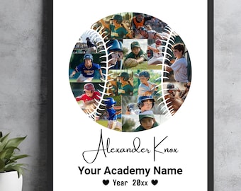 Baseball Sports Photo Collage, Baseball Photo Collage, Baseball Personalized Gifts, Sport Photo Gift, Gift for Player, Gift for Coach