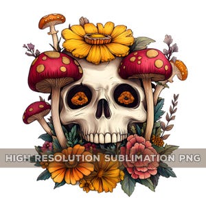 Mexicaanse suikerschedel png, bloemenschedelkunst, sublimatie png-download, clipart Halloween Day of the Dead
