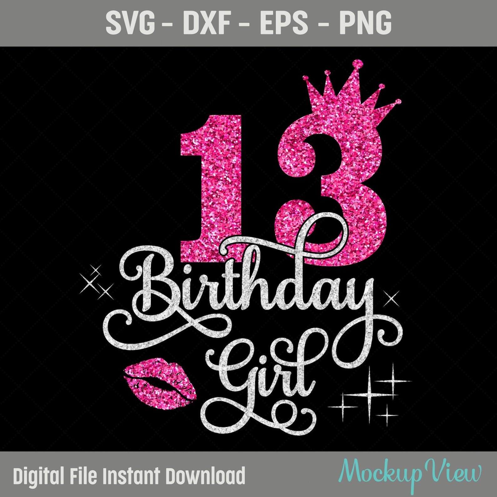 13th Birthday Girl SVG, 13 Year Old Birthday Girl Svg, 13th Birthday ...