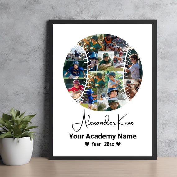 Baseball Sports Photo Collage, Baseball Photo Collage, Baseball Personalized Gifts, Sport Photo Gift, Gift for Player, Gift for Coach