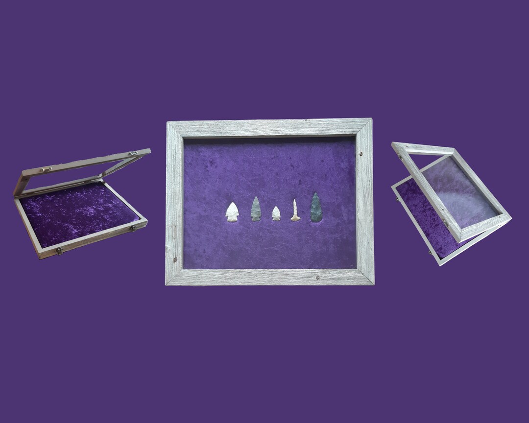 Artifact Display Case Grey Barnwood Frame Etsy