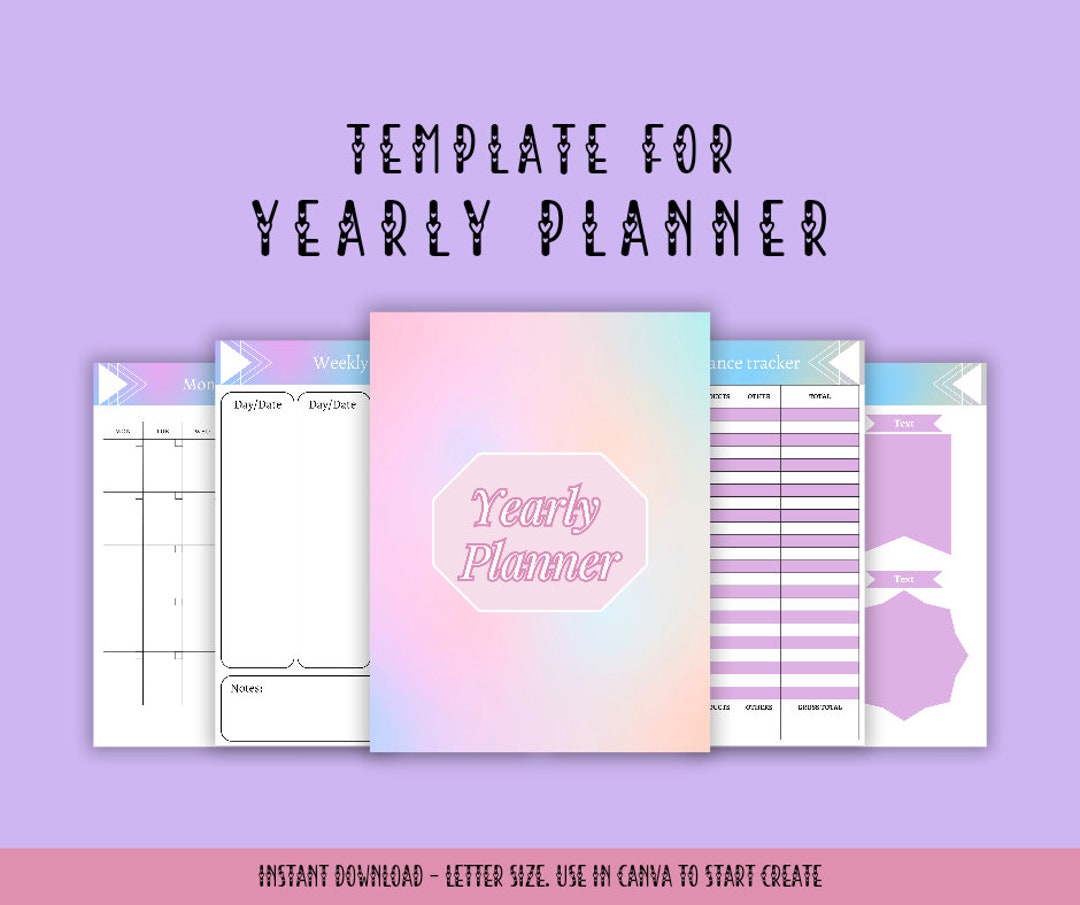 Weekly Planner Template to Use in Canva to Make Planners Etsy