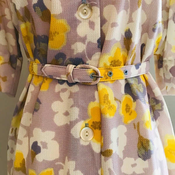 NEVER BEEN WORN Alice of California 1960’s Vintage Lavender Floral  Dress