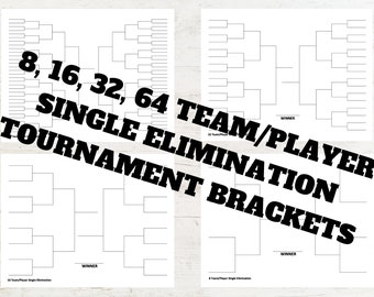 Printable Cornhole Tournament Bracket - Etsy