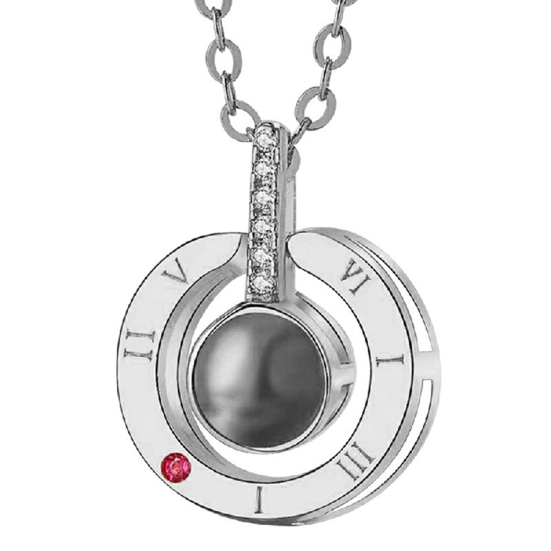 100 Languages I Love You Necklace Projection S925 Sterling Titanium