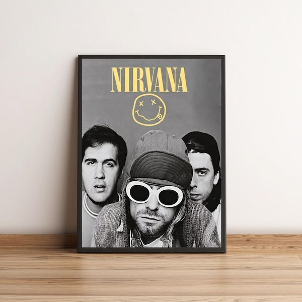 Nirvana Poster, Nirvana Album Cover Poster, Nirvana Art Print, Nirvana Wall Art, Music Home Decor, Nirvana Wall Hangings, Nirvana Fan Poster