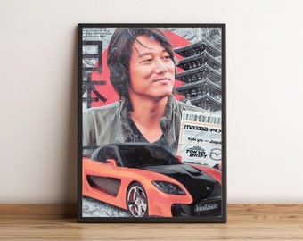 Fast and Furious Tokio Drift Movie Poster, Han Lue Poster, Vintage Retro Poster, Movie Wall Art. Art Print, Wall Hangings, Wall Decor Gift