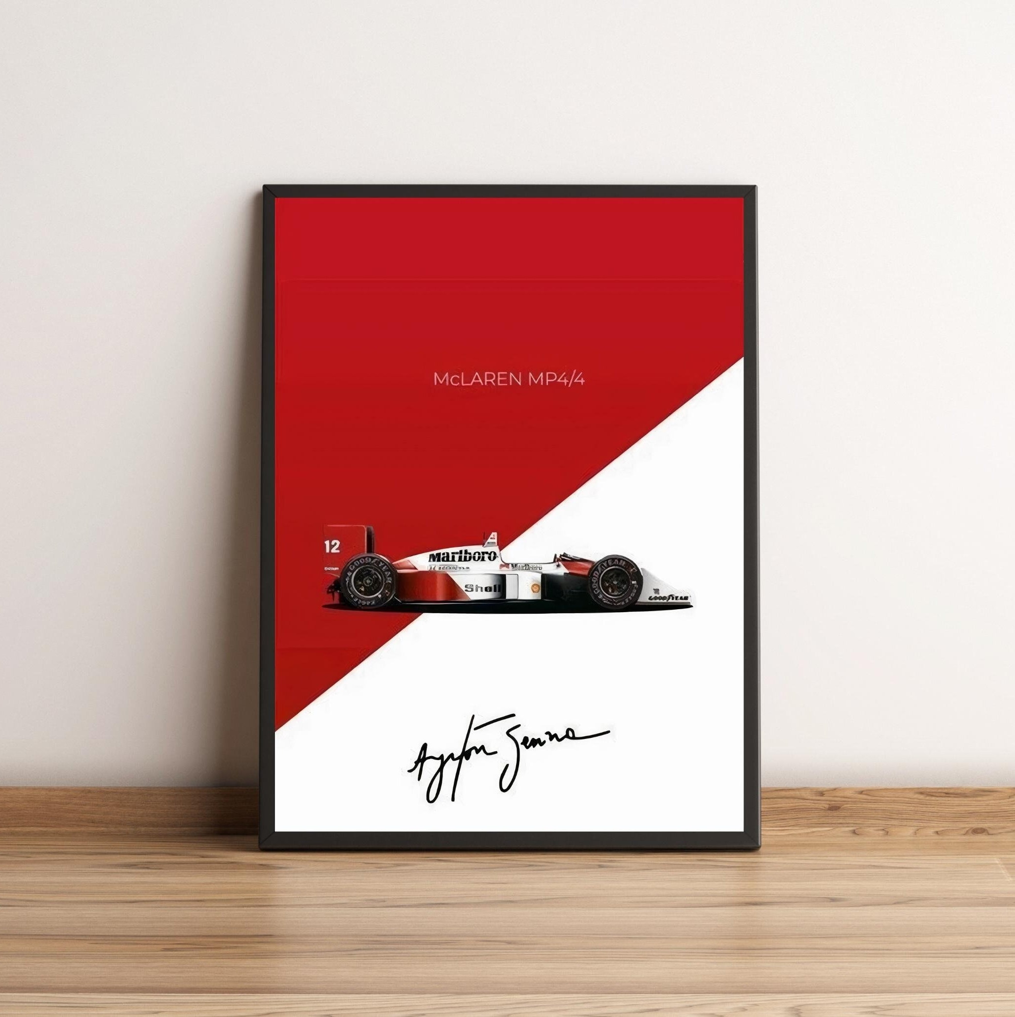 Pôster Fórmula 1 Década 80S Mc Laren Ayrton Senna - sennashop